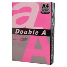 Hartie copiator A4, 75g, 100coli/top, colorata in masa roz neon, Double A
