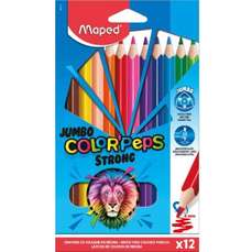 Creioane colorate 12culori/set, Color Peps Strong Jumbo Maped