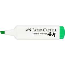 Permanent marker pentru textile, verde neon, Faber Castell