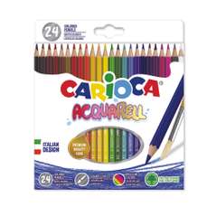Creioane colorate acuarela, 24culori/set, Acquarell Carioca