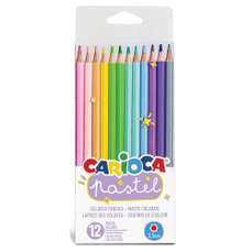 Creioane colorate, 12culori/set, Pastel Carioca
