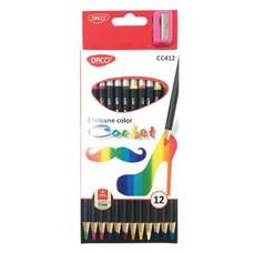 Creioane colorate 12culori/set si o ascutitoare, CC412, Cochet Daco