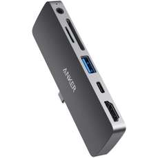 Media Hub USB-C cu USB 3.0, USB-C, HDMI 4k, micro SD, 3.5mm jack, PowerExpand Direct pentru iPad Pro