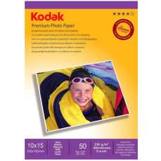 Hartie foto ink jet glossy 10x15cm, 230g, 50 coli/top, Premium Kodak