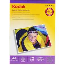 Hartie foto ink jet  glossy, A4, 230g, 20 coli/top, Premium Kodak