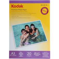 Hartie foto ink jet  glossy, A3, 230g, 20 coli/top, Premium Kodak