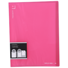 Dosar de prezentare A4 cu 30 file incluse, roz, coperta rigida Deli