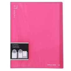 Dosar de prezentare A4 cu 60 file incluse, roz, coperta rigida Deli