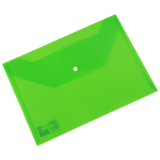 Mapa plastic cu capsa A4, verde transparent, Deli