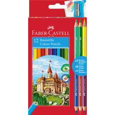 Creioane colorate 12+3culori/set, Eco Faber Castell-FC110312