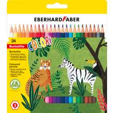 Creioane colorate 24culori/set, plastic, Faber Eberhard-EF514824