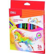 Creioane colorate 24culori/set, Colorun Deli