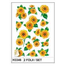 Sticker Decor cu floarea soarelui, stralucitoare, 2folii/set, H3346 HERMA