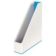 Suport vertical alb/albastru metalizat Wow Dual Color Leitz
