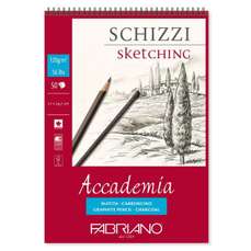 Bloc de desen si schite cu spira A4, 50file, 120g/mp, Accademia Schizzi Fabriano