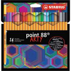 Liner 24 culori/set, varf 0.4mm, Point 88 Arty Stabilo SW8824120