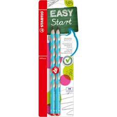 Creion fara guma, 2buc/set, corp bleu, EasyGraph Stabilo