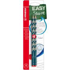 Creion fara guma, 2buc/set, corp verde inchis, S EasyGraph Stabilo