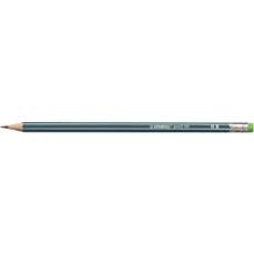 Creion cu guma, HB, corp vernil, 160 Stabilo