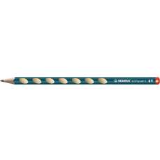 Creion fara guma, HB, pentru dreptaci, corp albastru petrol, ergonomic EASYgraph S Stabilo