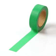 Banda adeziva color 15mm x 10m, verde, Washi