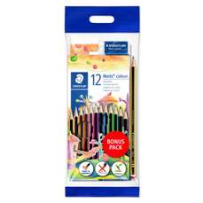 Creioane colorate 12culori/set+ creion+ guma, Noris Wopex Staedtler