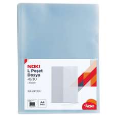 Mapa de protectie A4 cu deschidere in L, transparenta, 100/set Noki