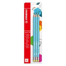 Creion cu guma, HB, corp albastru, 3buc/set, 160 Stabilo SWB5073710
