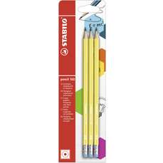 Creion cu guma, HB, corp galben, 3buc/set, 160 Stabilo SWB5074110