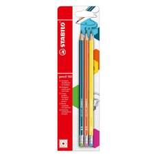 Creion cu guma, HB, corp galben-portocaliu-verde, 3buc/set, 160 Stabilo SWB5049810