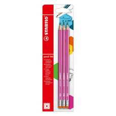 Creion cu guma, HB, corp roz, 3buc/set, 160 Stabilo SWB5073510