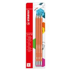 Creion cu guma, HB, corp portocaliu, 3buc/set, 160 Stabilo SWB5073910