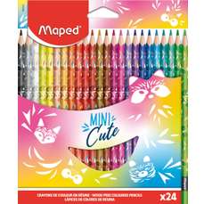 Creioane colorate 24culori/set, Mini Cute Maped