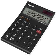 Calculator de birou 12 digit, negru/alb, EL-124TWH Sharp