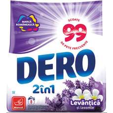 Detergent pudra pentru tesaturi, manual, 400g, 2in1 Levantica si Iasomie Dero