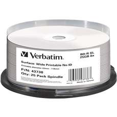 BD-R, 25GB, 6x, 25 buc/bulk, printabil, Verbatim