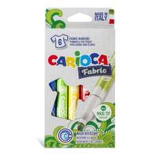 Carioca pentru textile 6 culori/set, varf 6mm, Fabric Carioca
