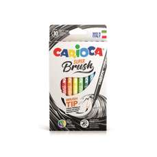 Carioca 10 culori/set, varf tip pensula, Super Brush Carioca