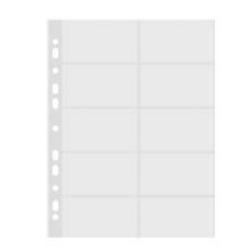 File de protectie A4, cristal, pentru carti de vizita, 120 mic, 10/pagina, 10buc/set, Donau DN-1716001PL-00