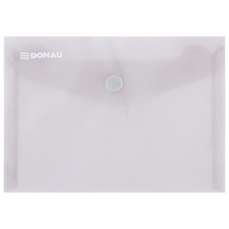 Mapa plastic cu capsa A6, 10buc/set, fumuriu, Donau