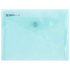 Mapa plastic cu capsa A6, 10buc/set, verde transparent, Donau