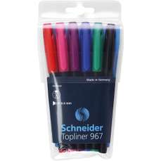 Liner 6 culori/set, varf 0,4mm, Topwriter 967 Schneider
