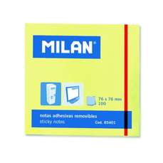 Notes autoadeziv 76mm x 76mm, 100 file/buc, galben pal, 85401 Milan