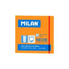 Notes autoadeziv 76mm x 76mm, 100 file/buc, portocaliu neon, 85435 Milan