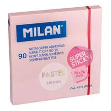 Notes autoadeziv 76mm x 76mm, 90 file/buc, roz pal, 41711P890 Super Sticky Milan