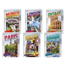 Caiet A4, 60file, matematica, City By Day (Paris, Roma, Barcelona, Londra, New York, Munich)