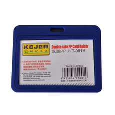 Ecuson plastic rigid pentru carduri, orizontal, albastru inchis, 85x55mm, 5buc/set, Kejea