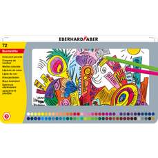 Creioane colorate 72culori/set, cutie metal, Eberhard Faber-EF514872