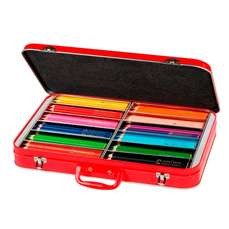 Creioane colorate 144culori/set, cutie metal, Jumbo Grip Faber Castell-FC201679