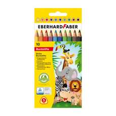 Creioane colorate plastic 10culori/set, Jumbo Faber Eberhard-EF511409